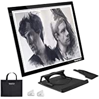 Calcador portátil- moderno y muy fino con luz LED regulable- tamaño A3- para dibujar- arte y diseño A3 USB- Stufe 10…